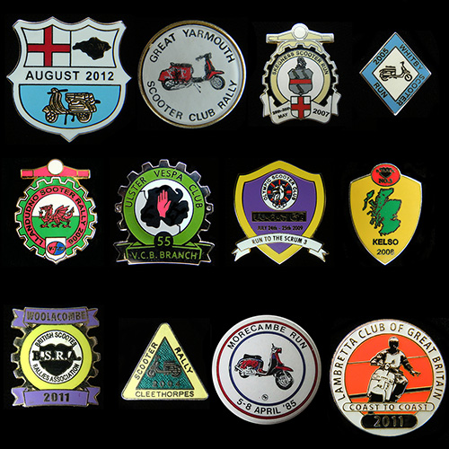 Scooter pin badges